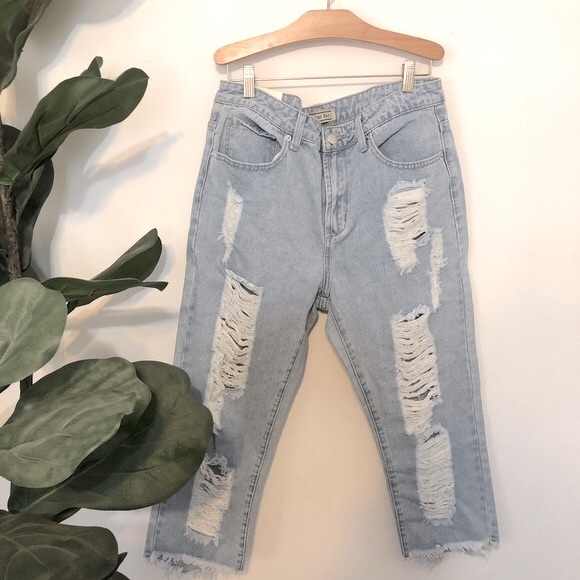 American Bazi Denim - NEW - American Bazi - Distressed Ripped Jeans - Style # RJH-9004 - Large